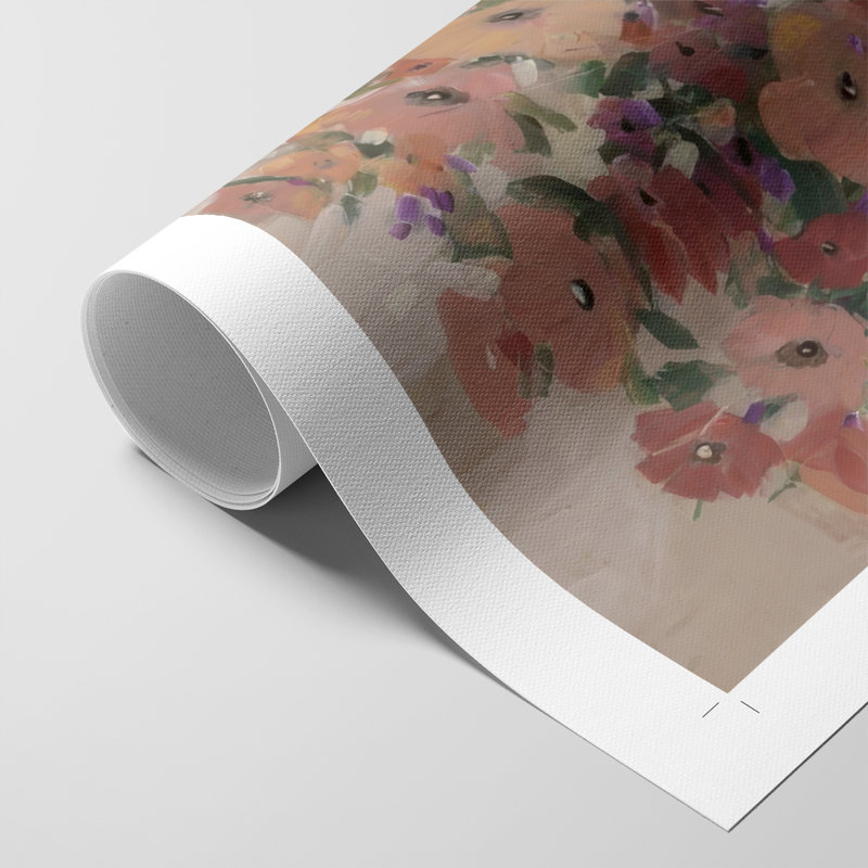 Décoration florale II - reproduction de toile seulement - non encadrée, H 27 po x l 18 po
