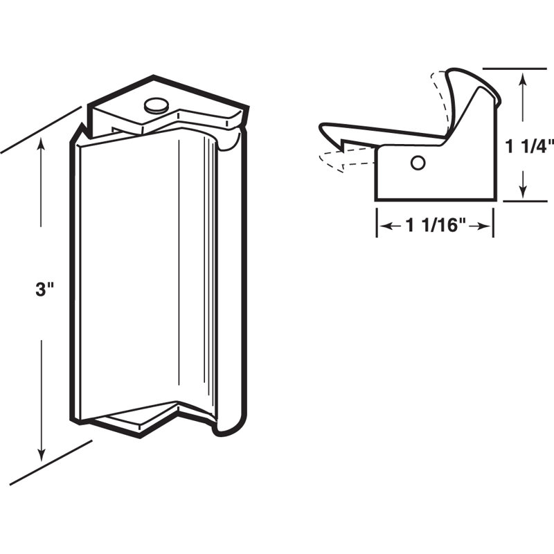 Prime-Line Black Plastic, Sliding Window Latch and Pull (Single Pack)