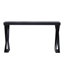 Console moderne - table d'entrée étroite 58,3 po, canapé en bois manufacturé noir avec pieds croisés pour le couloir, le salon ou le bureau
