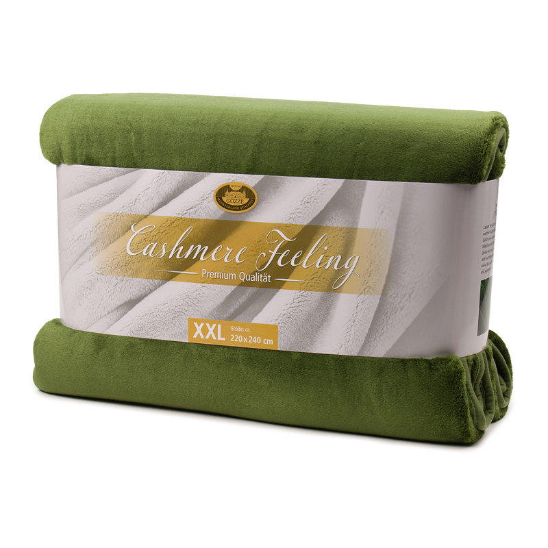 Throw Blanket, W240 x L220cm, Dark green
