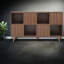 Bibliothèque avec rangement, armoire de rangement moderne en bois aggloméré 47 po