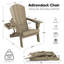 Chaise Adirondack pliante en PEHD avec porte-gobelet résistant aux intempéries-863689366