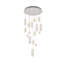 Luminaire suspendu cylindrique à 16 lumières DEL avec accents en cristal Alfee-253176753