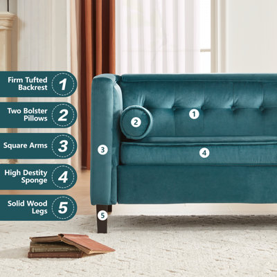 Ebern Designs Chelsea 77'' Upholstered Sofa & Reviews | Wayfair