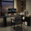 Black L-Shaped Solid Wood desk-108803828-108803824