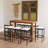 Towne Rectangular 8 - Person Bar Height Dining Set with Cushions-815226357-815226355