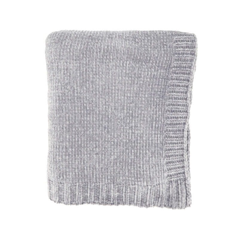 Jeté en tricot Carley Anden, Gris