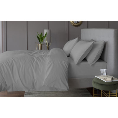 Cotton Solid Colour Duvet Cover Set with Pillowcases