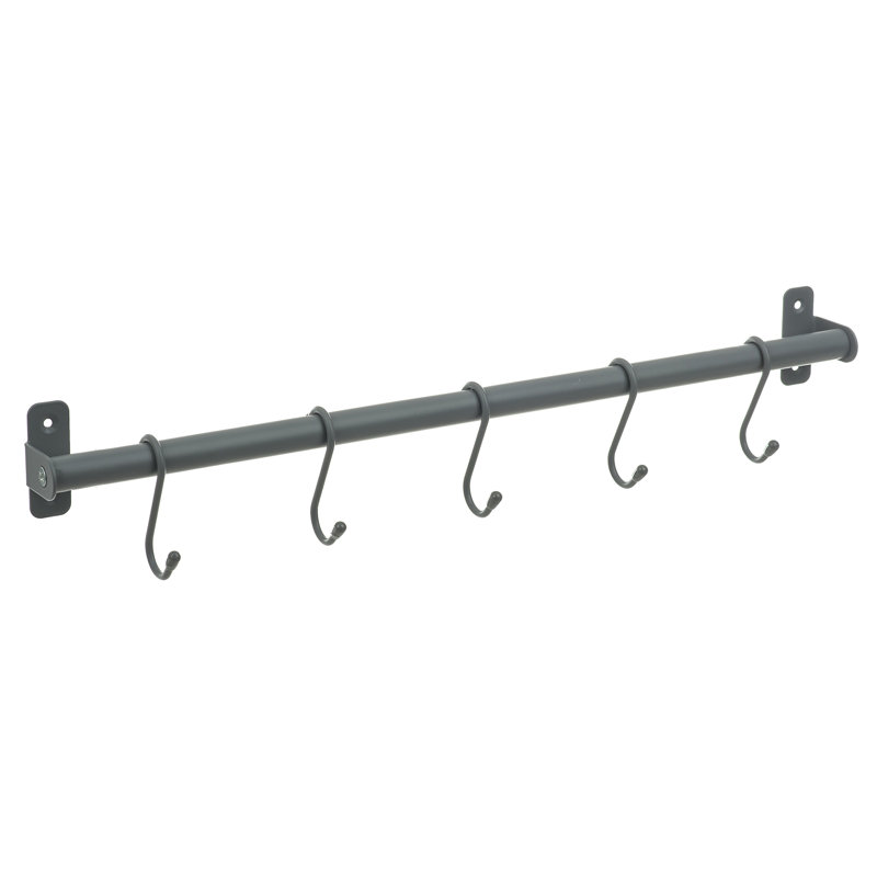 Woodside Plastic Cabinet Shelving Rack, Grey, 6.1cm H x 79cm W x 19cm D