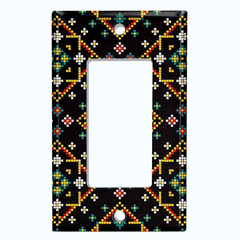Patterned 1 - Gang Toggle Light Switch Standard Wall Plate