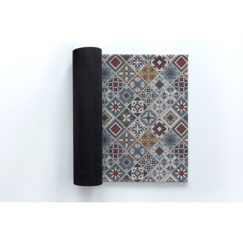 Non-Slip Geometric Outdoor Doormat