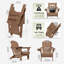 Ensemble de 6 chaises Adirondack pliantes, chaises de foyer, porte-gobelet, PEHD toutes saisons-1609451534