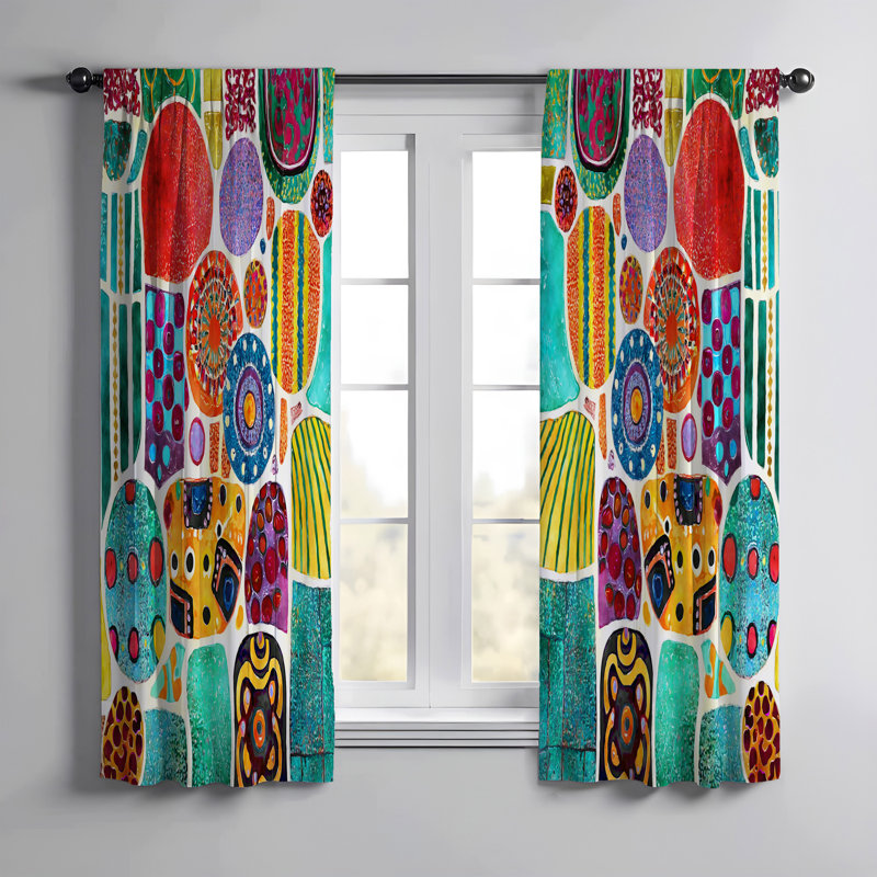 Paire de rideaux obscurcissant en polyester Alexius, L 40 po x L 61 po