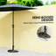Porte-parasol décoratif d'extérieur, base de parasol demi-ronde pour patio