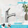 Single-Hole Single-Handle Bathroom Faucet with Pull Out Sprayer