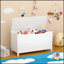 Coffre à jouets / banc en bois pour enfants avec couvercle à charnière de sécurité pour enfants de 3 ans et plus-1126518002