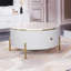 Table basse moderne moderne avec 2 grands tiroirs de rangement (31,5 po)
