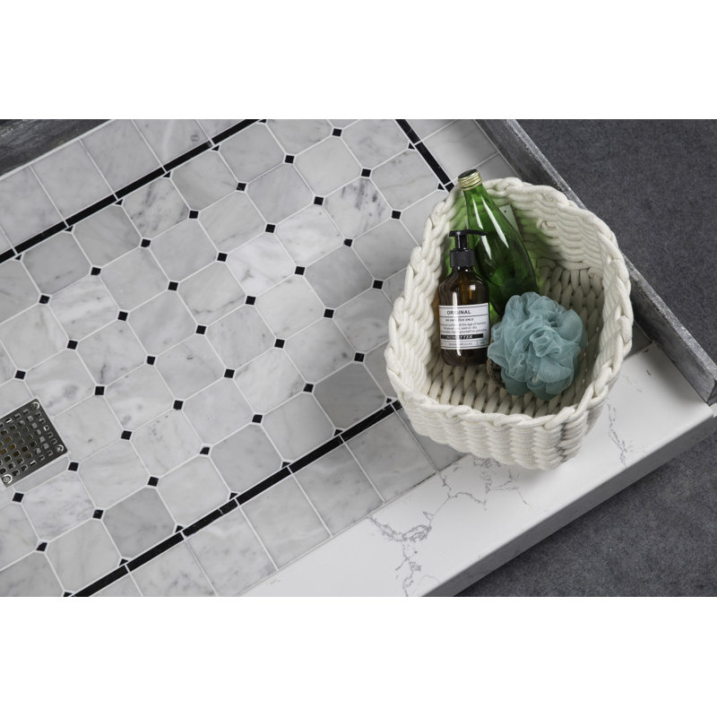 Base de douche à seuil simple l 60 po x P 32 po, Centre