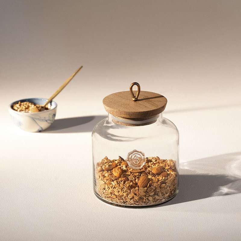 Madin Glass Jar with Wooden Lid | Elegant Storage Container
