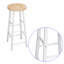 Upholstered Counter Stool with Metal Frame-2094265467-2094265446