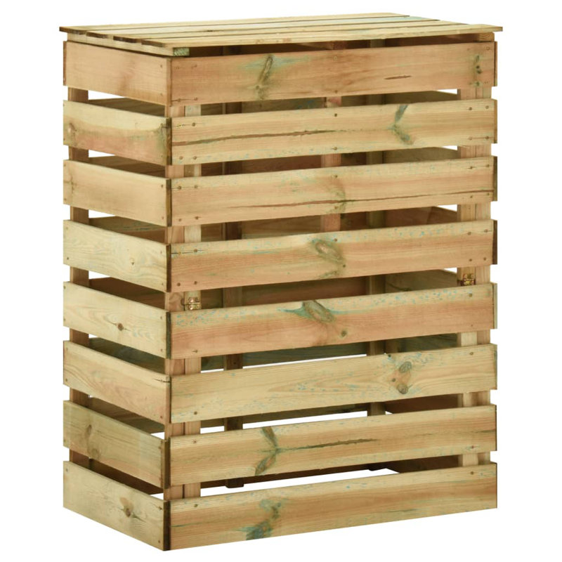 Tishomingo Wood Stationary Composter with Latching Lid