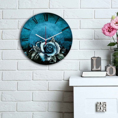 Horloge murale élégante Elegant, 11,8 pouces de diamètre | 100% panneau de fibres à densité moyenne avec une épaisseur de 0,2 pouce | Design élégant pour la maison ou le bureau | La montre moderne ajoute de la sophistication à n'importe quel espa