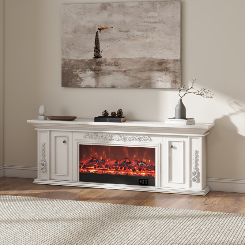 Fortunna 78.74'' Electric Fireplace Tv Stand, Fully Assembled, Without Heating Function