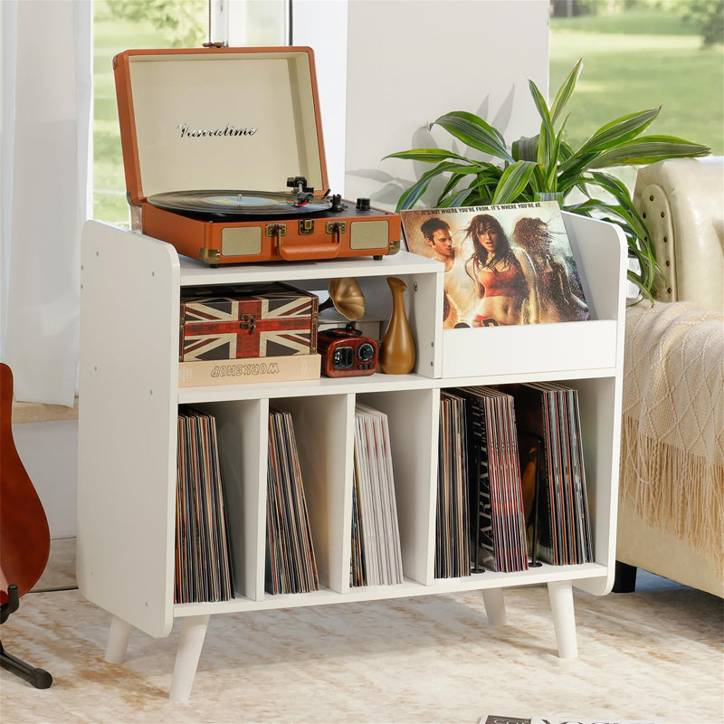 80cm Record Player Stand, White