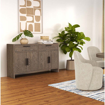 Katsikis 4-Door Wood Server, Cocoa