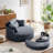 Dashton Upholstered Barrel Chair with Ottoman-756477091