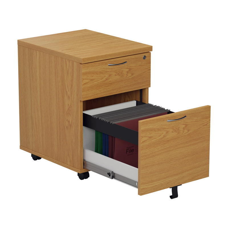 Buariki 40.4cm Wide 2 -Drawer Mobile File Cabinet, Oak