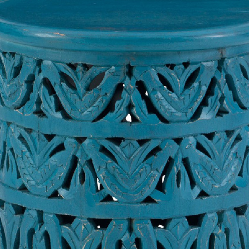 Table de bout cylindrique Eakin, Bleu