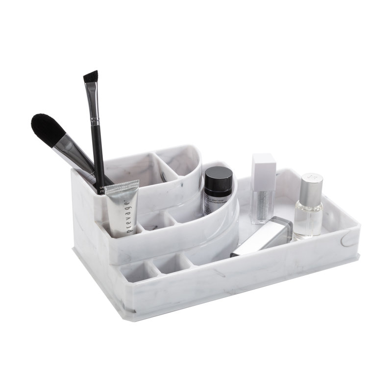 Plastic 8 Compartment Makeup Organizer