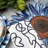 Navy Squiggly Salad Plate