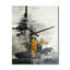 Horloge murale abstraite Cityscape III - Collages abstraits-98990026