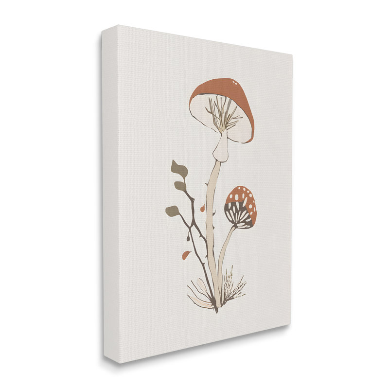 Art mural minimaliste sur toile Amanita par Petals Prints Design, H 30 po x l 24 po x P 1,5 po