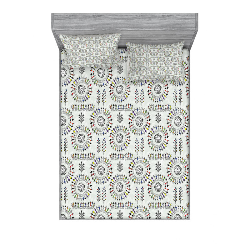 Microfiber Sheet Set, Queen Sheet Set with Fitted Sheet