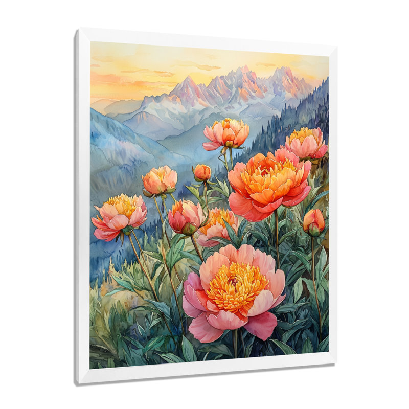 Ketcham - Floral Wall Art Prints, H 20 po x l 12 po, Reproduction encadrée sans passe-partout, Blanc