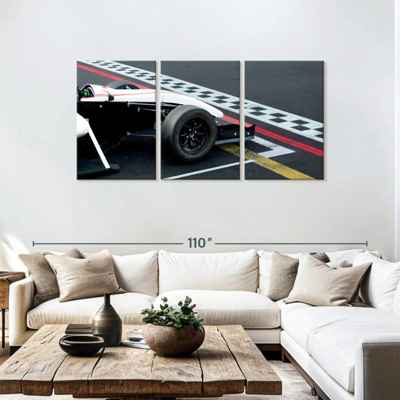 Mehar Formula Car On Track, 39" H x 80" W