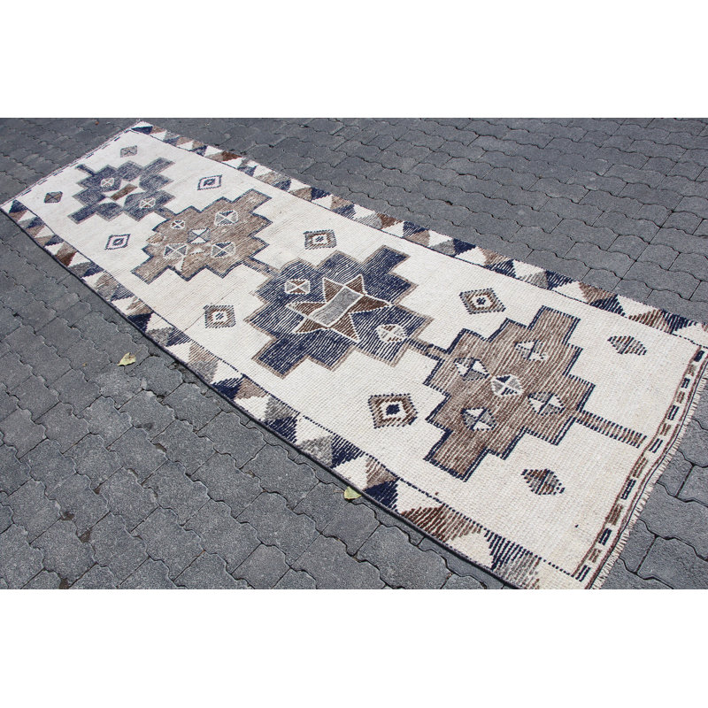Tapis turc beige rétro Herki