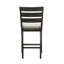 Ensemble de 2 chaises à hauteur de comptoir Woodlands de 24 po, siège rembourré en tissu blé, noir