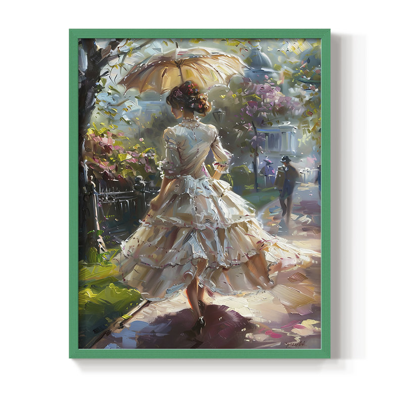 «WOMEN Series DCCII», reproduction encadrée - bois massif, Vert, H 15 po x l 12 po