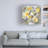 Wrapped Canvas Wall Art - Danhui Nai 'Floral Uplift Yellow Gray' Wall Art for Living Room, Bedroom, or Office Décor - 24X24-1307539075