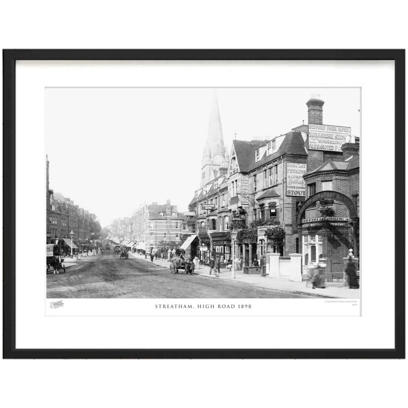 Streatham, High Road 1898 by Francis Frith - Single Picture Frame Print, 40cm H x 50cm W x 2.3cm D