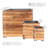 Breigha 3pc Assorted Square Acacia Wood Planter Box with Liner-458103841