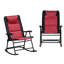 Ensemble de 2 chaises berçantes d'extérieur pliantes et rembourrées