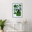 "Abstract Green Floral No 2" par Kincer, reproduction d'art sur toile encadrée-47072471