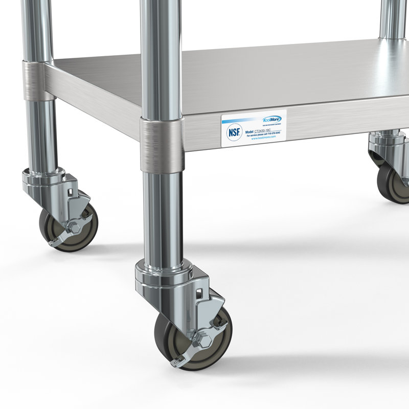 Établi à hauteur réglable en acier inoxydable, H 34 po x l 30 po x P 24 po