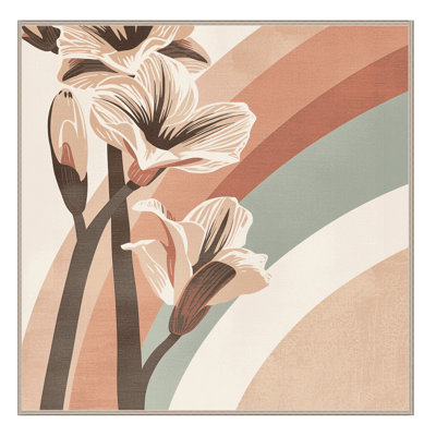 Tapis beige moelleux moelleux à motif éclectique Amaryllis