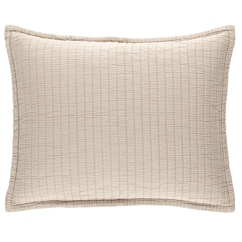 Boyfriend Matelasse Sham, Standard/Twin, Sand